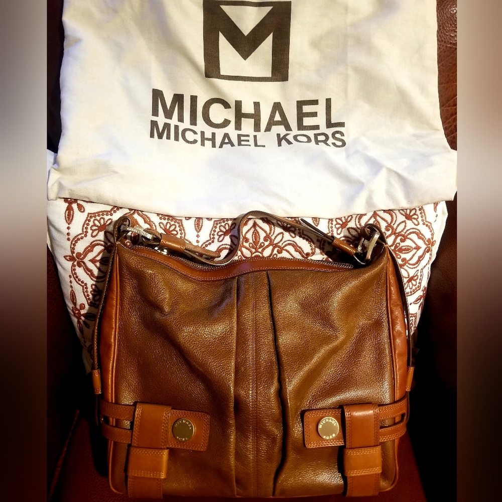 Michael by Michael Kors Brown Leather Shoulder Bag
